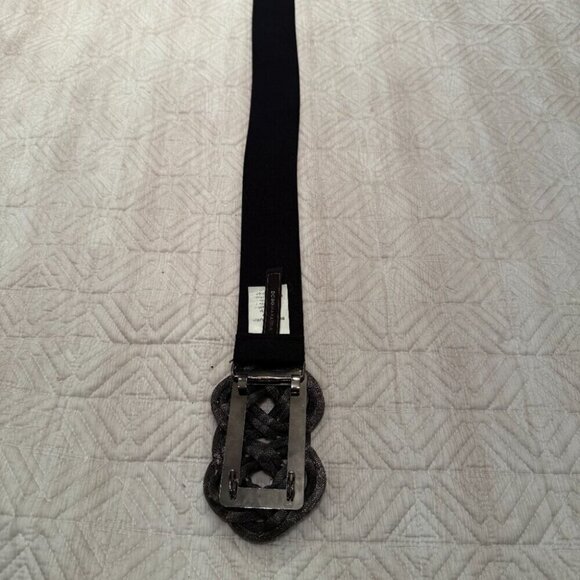Silver and Black Stretchable Belt, BCBG MaxAzria, Size S/M - Picture 2 of 4